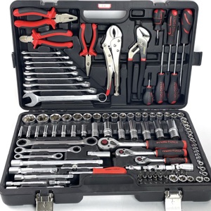 112-Piece mekaniği araç seti 1/4 \ "3/8 \" 1/2 \ "sürücü <span class=keywords><strong>24</strong></span> diş cırcır lokma anahtar evrensel metrik CR-V otomatik