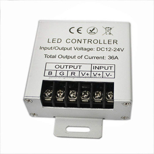 Atenuador LED de alta potencia, salida de entrada, 12V/240W, 24V/480W, amplificador Led Rgb, controlador remoto de carcasa de aluminio - Product Image 4