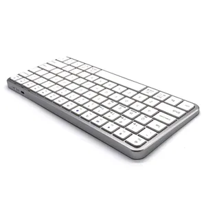Оптовая продажа Bluetooth-клавиатура из алюминиевого сплава для Windows Ios Mac, текстовая клавиатура с пользовательским логотипом, производитель - Product Image 1