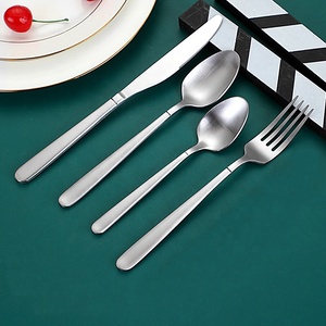 Simple High Quality Design Titanium Color Plated Stainless Steel Cutlery Matte <strong>18</strong>/8 <strong>Flatware</strong> Set - Product Image 5