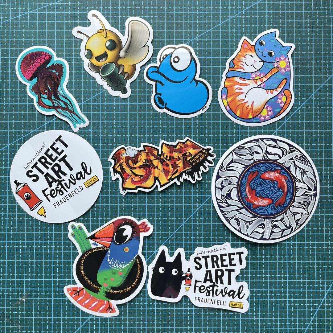 die cut stickers-example