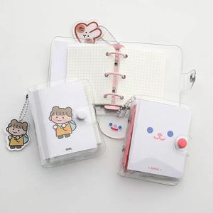 Nuevo diseño lindo transparente suave PVC cubierta personalizada estudiante mini bolsillo Bloc de notas Carpeta de hojas sueltas diario cuaderno - Product Image 2