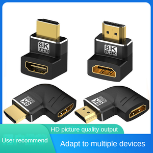 8K para HDMI macho a hembra 270 ° adaptadores para ordenador portátil decodificador TV proyector e interfaz de pantalla de fundición para uso de cámara - Product Image 6