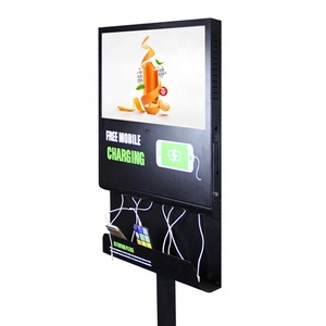 21.5inch Wall Mount Free <strong>CMS</strong> Cloud Server Android LCD Advertising Screen With Mobile Phone Charging Cables - Product Image 2