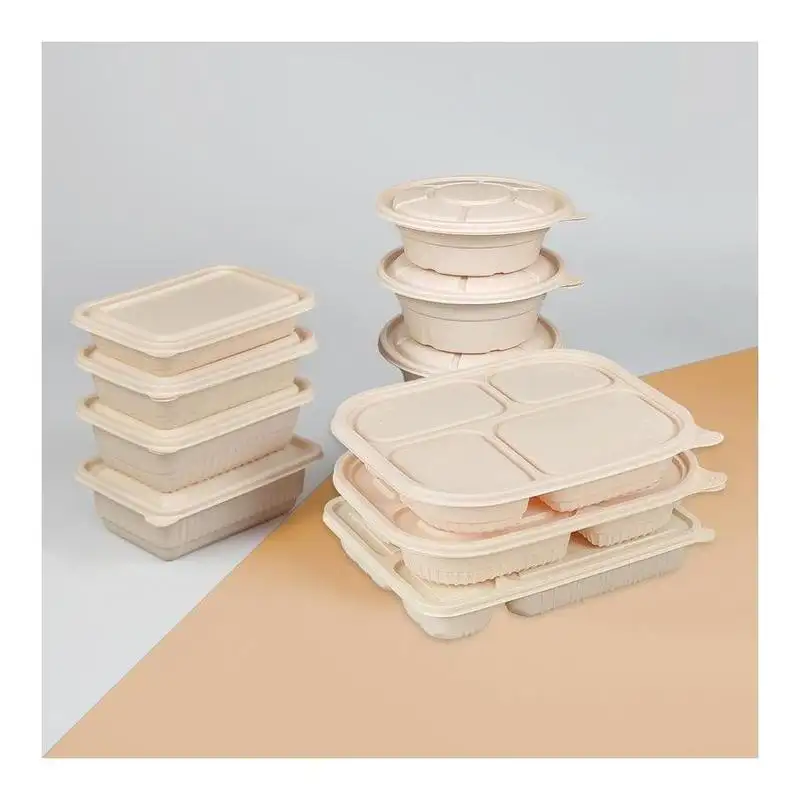 Boîte de conservation des aliments Distributeur biodégradable de céréales Sushi Lot de 6 boîtes rectangulaires en forme de cœur pour gâteau unique Boîte à lunch transparente