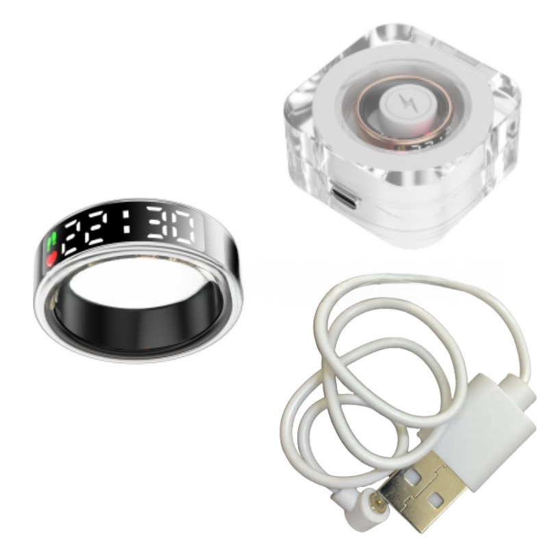 Argent + Câble de chargement + Étui de chargement