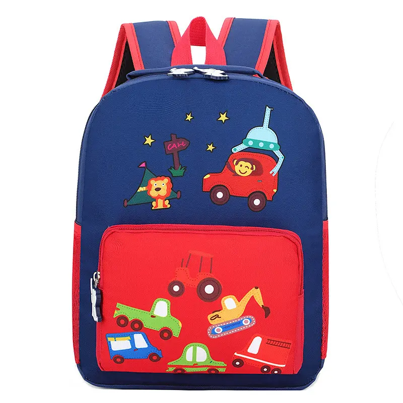Teenagers Schoolbag Boys And Girls Nylon Backpack Set Tide Cartoon Toy Car Lightweight Wear Resistant School Bags