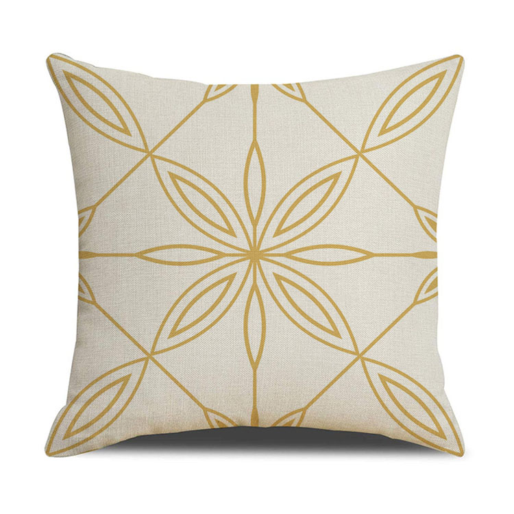Nordic Geometric Plaid Linen Pillowcase Cushion Cover Printed Car Sofa Bed Pillow Cushion Pillow Cover