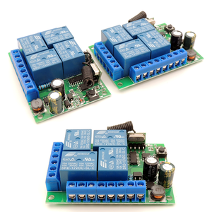ユニバーサルワイヤレスリモコンスイッチDC 12V 4CHリレー受信機モジュール送信機付き - Product Image 2