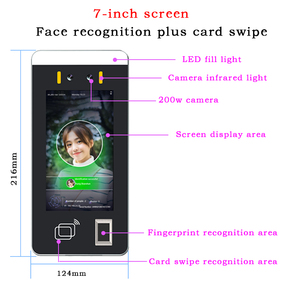 Dispositivo di controllo dell'accesso al riconoscimento facciale Bluetooth WiFi 4G supporto per Logo personalizzato con supporto per la presenza di impronte digitali Android - Product Image 4