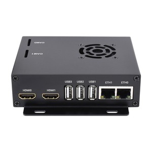 WIFI6 Dual ETH Mini-Computer Designed for <strong>Raspberry</strong> <strong>Pi</strong> <strong>Compute</strong> <strong>Module</strong> 4(NOT Included), Onboard M.<strong>2</strong> E KEY Slot - Product Image 2