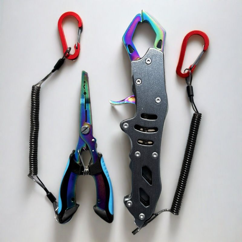 X gray fish control device + 715 color titanium blue scissors