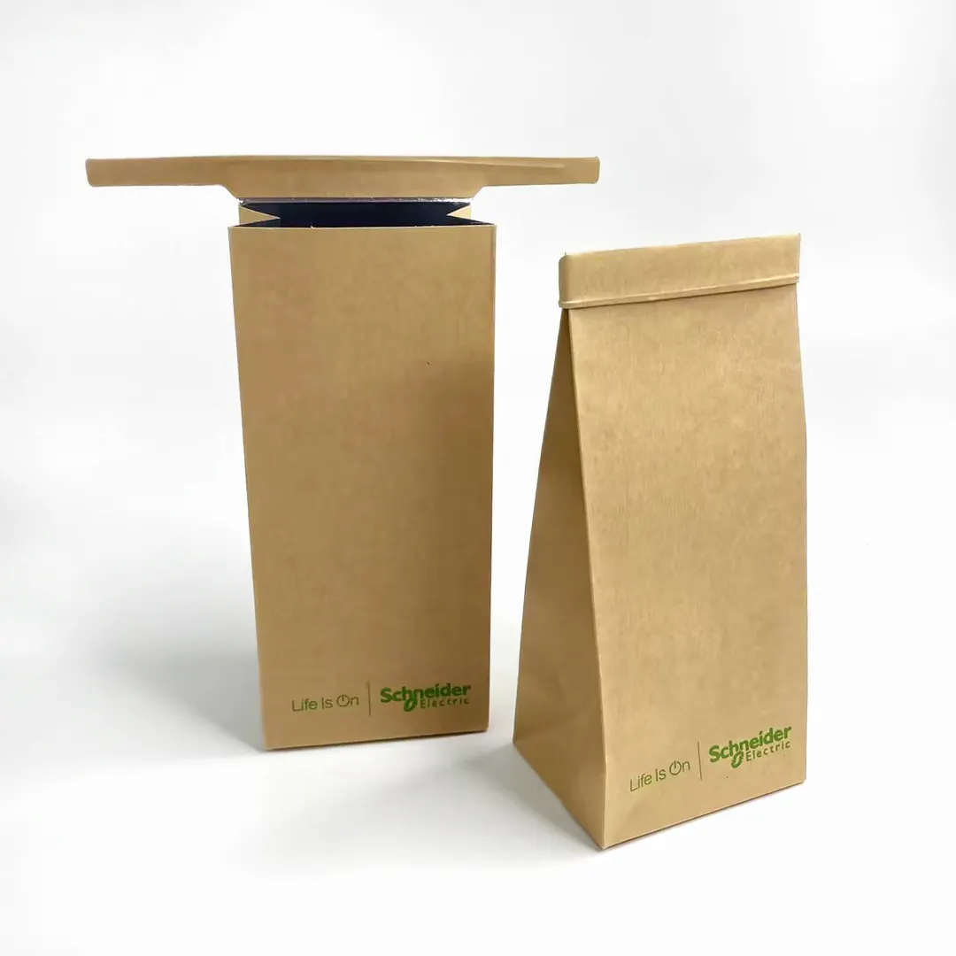 Vente en gros de sacs laminés en papier d'aluminium avec logo personnalisé sachets en papier kraft de poche composés pour aliments café biscuits sacs d'emballage