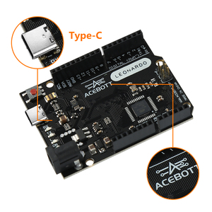 Scheda di sviluppo microcontrollore ACEBOTT Leonardo R3 con Kit cavo USB per progetto Arduino
