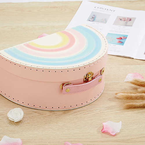 I bambini di cartone carino regalo valigia box per bambini pacchetto di imballaggio della scatola di fantasia di carta valigia per il commercio all'ingrosso
