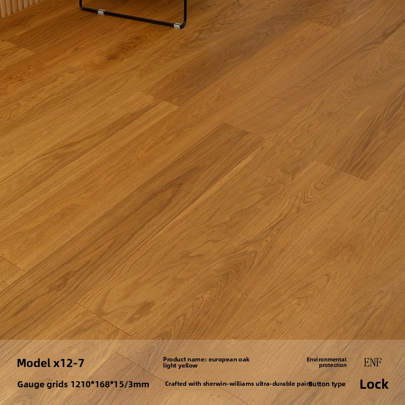 X12-7 European oak 3mm veneer lock floor heating ENF grade