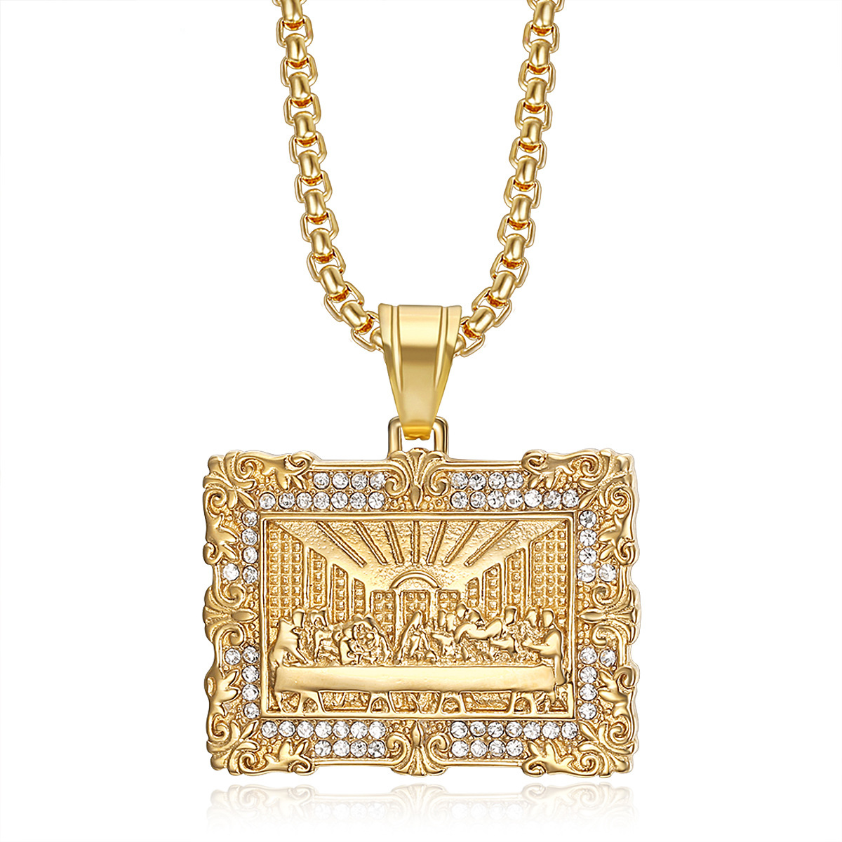 Colgante único de oro sin cadena