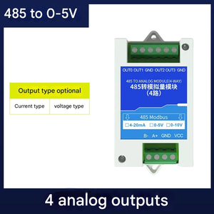 Conversion Acquisition Module <strong>Analog</strong> 4-20mA 5V 10V to RS485 <strong>Modbus</strong> <strong>RTU</strong> Protocol 2CH 4ch 8Ch Digital RS485 Transform Modules - Product Image 3