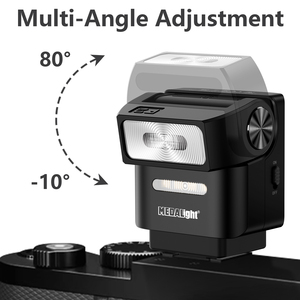 Medalight แฟลช Speedlite ขนาดเล็กพร้อมไฟ LED กล้อง GN12ไฟเติมแฟลชขนาดเล็กสำหรับ Canon สำหรับ Fuji สำหรับ Sony สำหรับ Nikon - Product Image 5