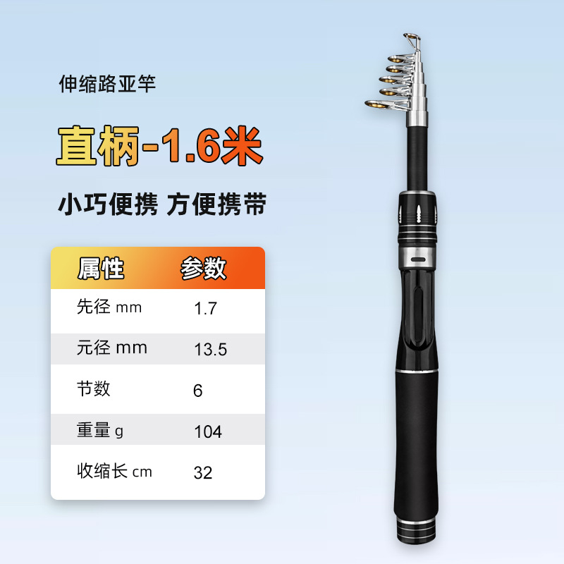 Black Silver Spindle Rod