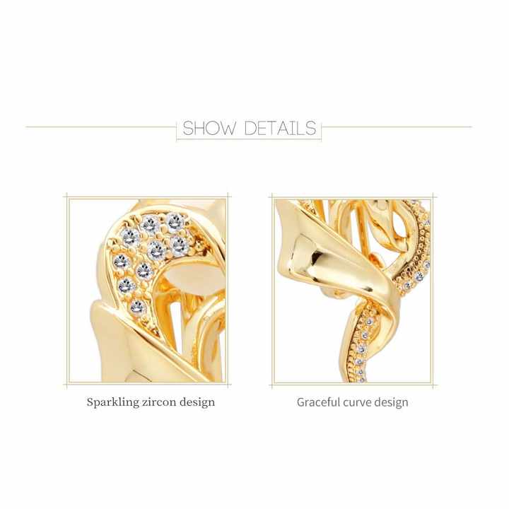 CZ Diamond Twisted Knot Clip-on Earrings Abstract Jewelry Statement Women Ear Accessories One-stop Custom Wholesale Price