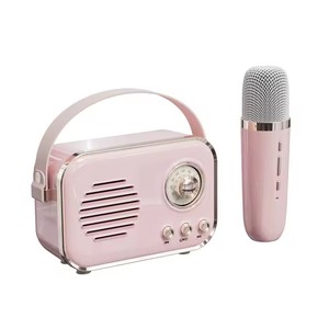 新款复古BT扬声器立体声低音便携式促销礼品扬声器收音机便携式无线扬声器带麦克风