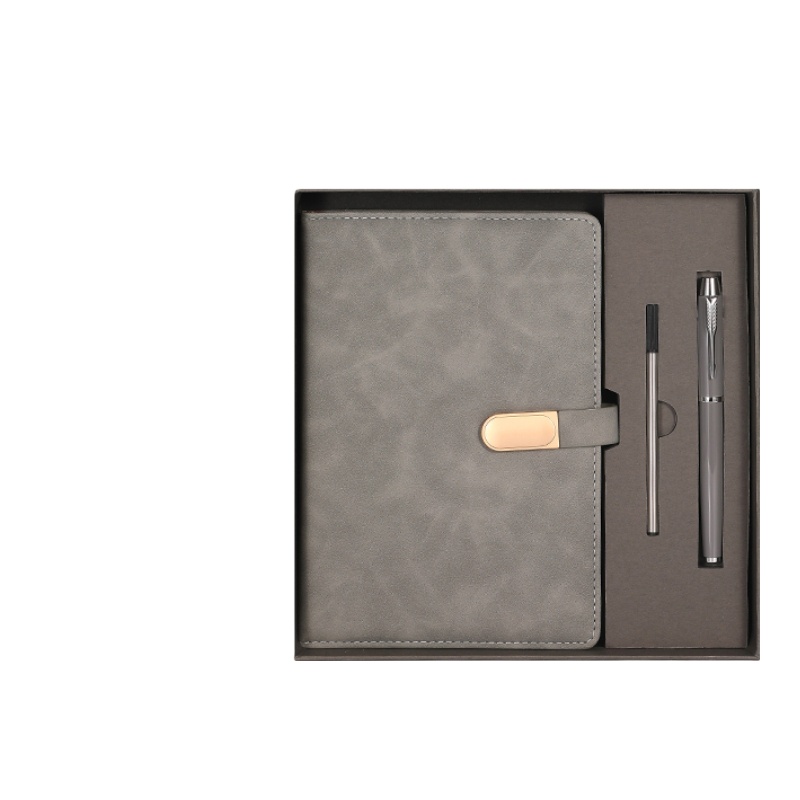 A5 ellipse Buckle Gift Box Set - 5-piece Set--Gray