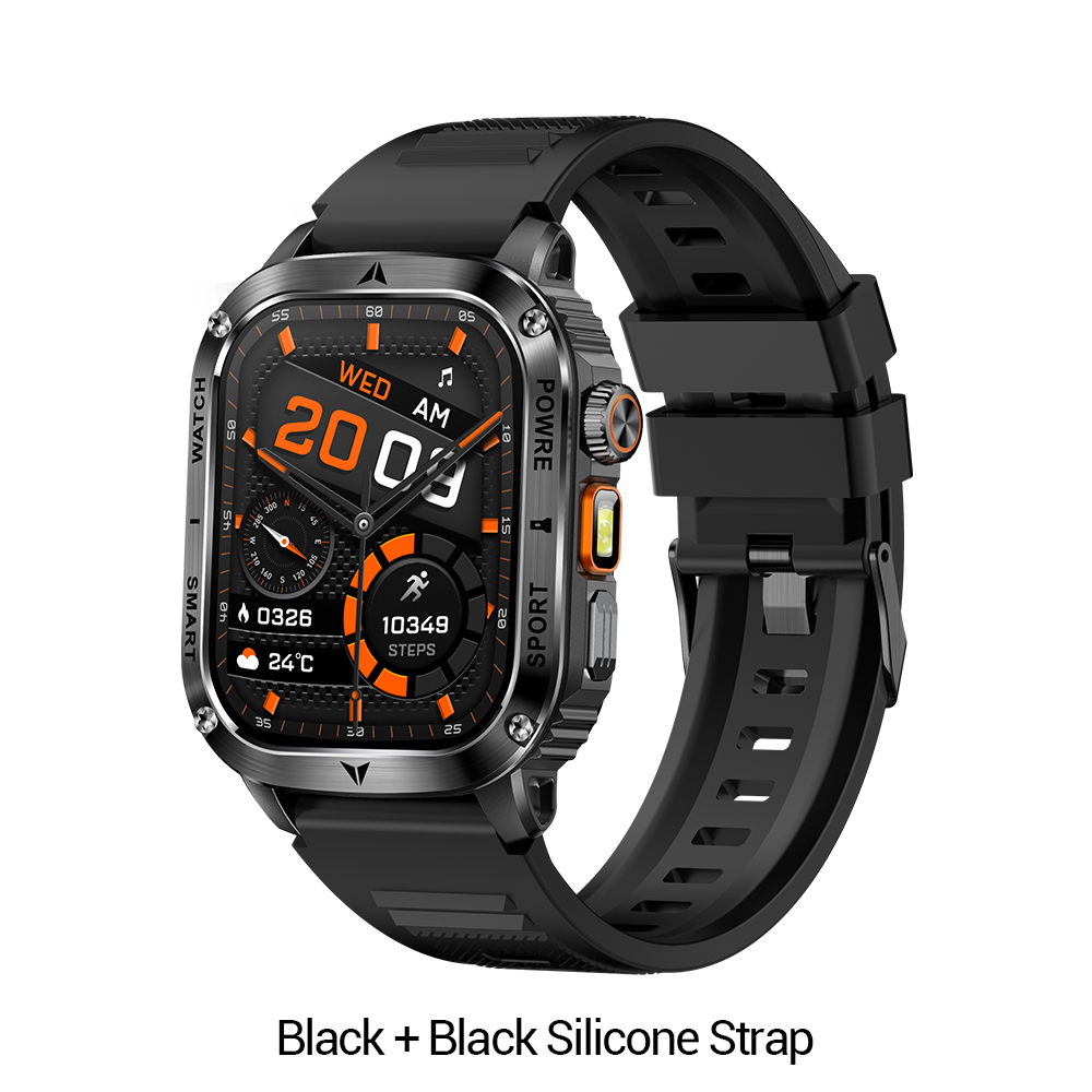 Bracelet en silicone noir + noir