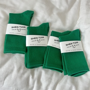 St. Patrick's <strong>Day</strong> <strong>Green</strong> <strong>Socks</strong> with Solid Pattern - Product Image 2