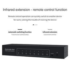 AV <strong>Video</strong> and Audio Automatic Switcher 8 in 2 Out Remote Control Selection Chip <strong>Switch</strong> 8port - Product Image 4