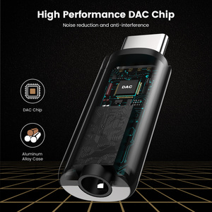 Usb-c至3.5耳机音频适配器类型-C至Aux加密狗电缆线USB类型C至3.5毫米耳机插孔适配器