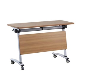 简单设计可移动折叠培训台办公室会议桌可折叠会议桌带轮子 - Product Image 3