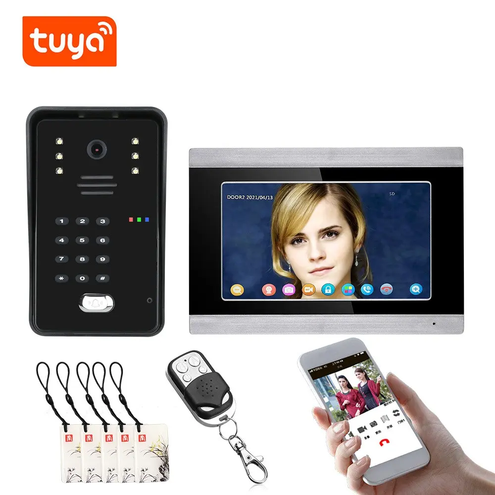 Citofono videocitofono app Wireless Tuya WIFI smart phone per Villa e appartamento con telecamera esterna antipioggia