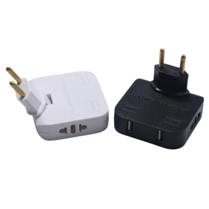 Enchufe DE LA UE 180 grados giratorio 4 en 1 extensión Multi-Plug Mini adaptador de enchufes de salida con 2 convertidores USB - Product Image 4