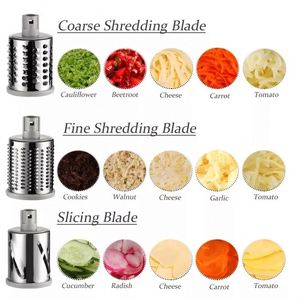 3 in 1 Vegetable Mandoline Slicer <strong>Swift</strong> Rotary Drum Grater Nut Shredder Veggie <strong>Cutter</strong> Peeler Spiralizer Cheese Chopper - Product Image 3
