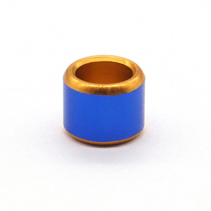 ダークブルーカラーゴールドコア2024リングデザインストレートエッジカラフルペインティングリングバンド - Product Image 3