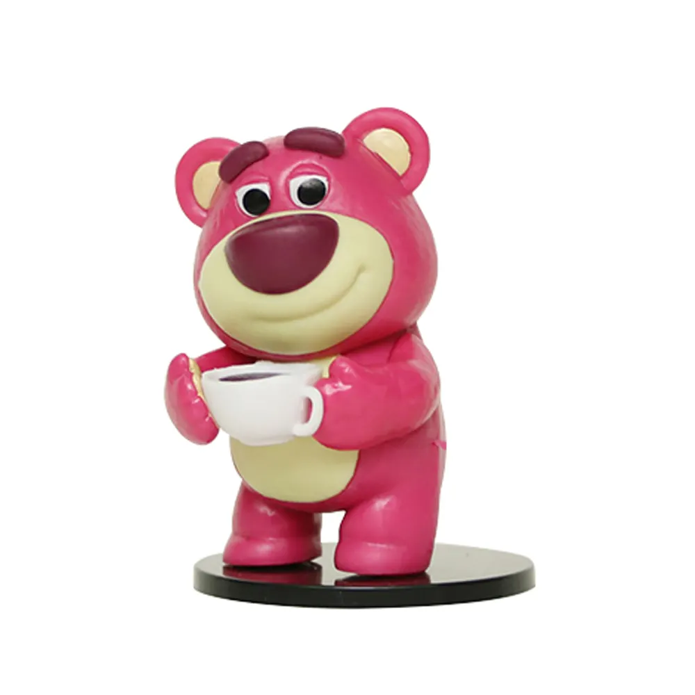 Bonecos de ação personalizados com desenho novo, bonecos fofos de desenho animado, modelo de anime, conjunto de 6 peças, urso de morango, brinquedo para decoração de presente infantil