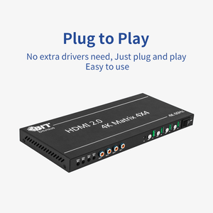 Bitvisus 4x4 4K 60Hz HDMI Matrix Switcher Splitter HMDI2.0 Smart EDID IR Control RS232 TCP/IP BIT-Ma-GS-4K60-0404 - Product Image 3