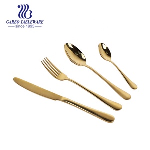 Wedding Factory Spray Color Handle Set Stainless Steel <strong>18</strong>/<strong>8</strong> Gold Matte Plated <strong>Flatware</strong> Fork Knife Spoon Hotel <strong>Restaurant</strong> Cutler - Product Image 6