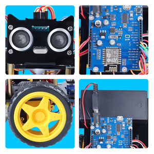 Fabrik WiFi IDE-Programmierung Smart Robot Kit STEM DIY Smart Robot Auto Ultraschall Hindernis vermeidung ESP8266 Robot Starter Kit - Product Image 5