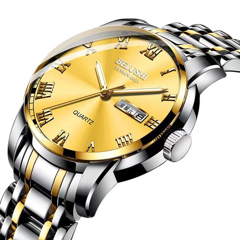 By-556 Eye-Burst Gold Shell Gold Face Gold Nail Steel Belt