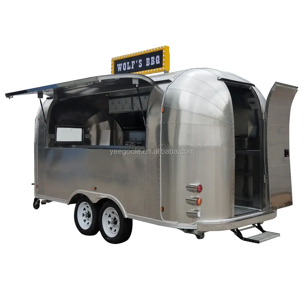 Gas Food Cart/Food Bus Food Truck schnell/Kartoffel Van Rolled Ice Cream Trailer CE