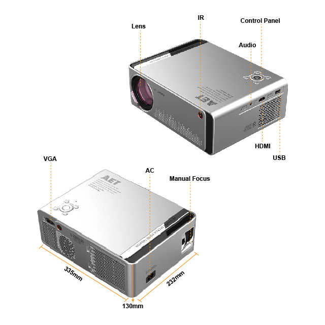 Oranth Hotselling Digitale Projector Nano-Pro 1080P Dual Wifi Android Tv Box Projector