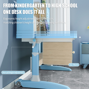 COXIDA ucuz ayarlanabilir yükseklik çocuk çalışma masası ahşap ergonomik çalışma masası ve sandalye - Product Image 4