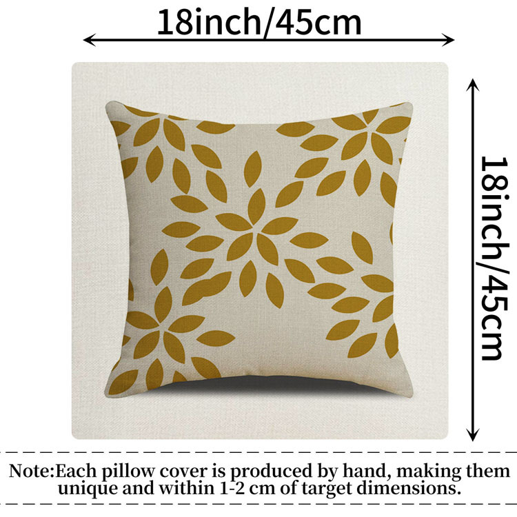 Home Living Room Sofa Cushion Pillowcase Waterproof Antifouling Oilproof Custom Digital Printing Polyester Linen Cushion Cover