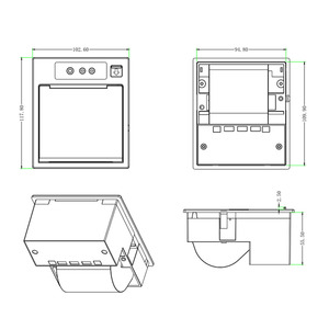 Kiosk Thermo drucker Embedded Panel Drucker 58mm Beleg drucker modul TTL/USB für Self-Service-Maschine - Product Image 6