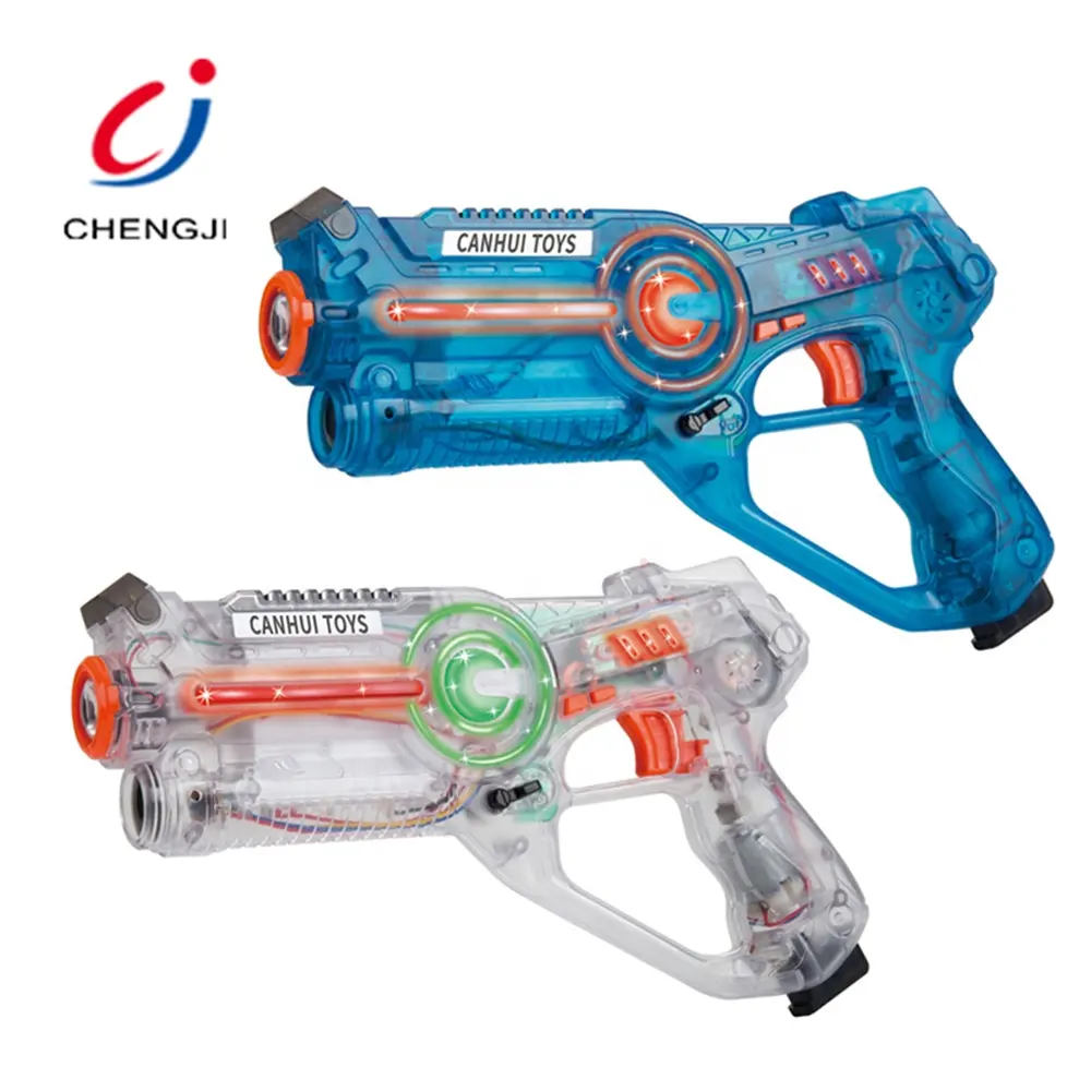 Jeu de tir Transparent Pistola Eletrica araignée bataille 2 pièces Laser tir en plastique infrarouge jouet pistolet pour les enfants