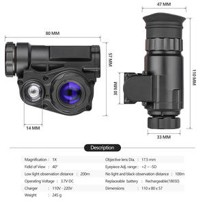 SPINA NVG 10 kask monte gece görüş kapsamı kızılötesi avcılık kapsam taktik için uygun kamera açık avcılık - Product Image 3