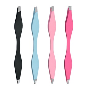 Private <strong>Test</strong> Label Double-Head Fiber Tip Eyelash Extension Tweezers Volume Lash Extension Tool