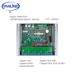 China Mini ITX PC industrial sin ventilador Dual Core Intel 2 puerto Ethernet 2 Thin Client computadora integrada